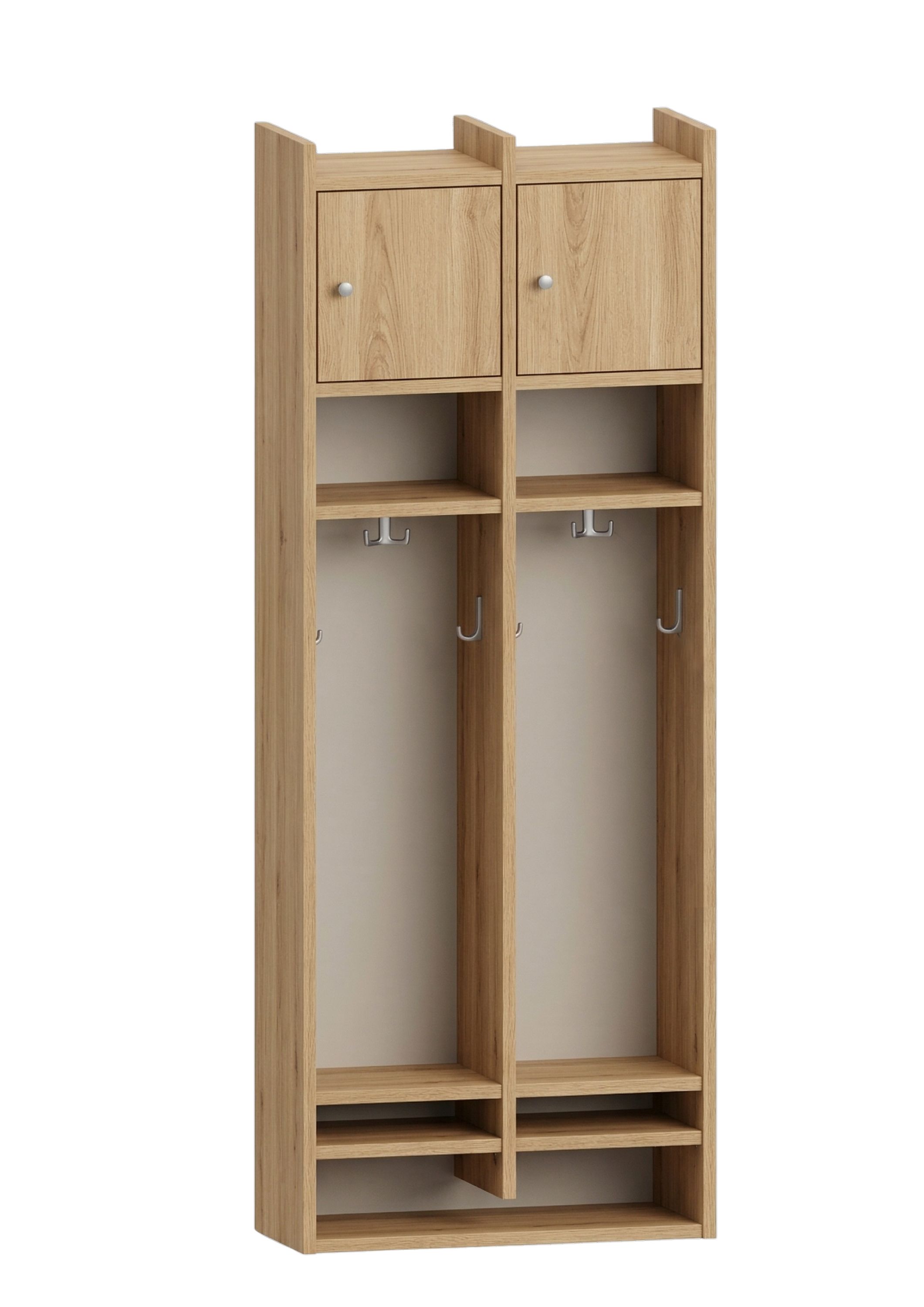 Spindgarderobe | 2 Plätze und Tür links - Smart | 62 x 161 x 25 cm