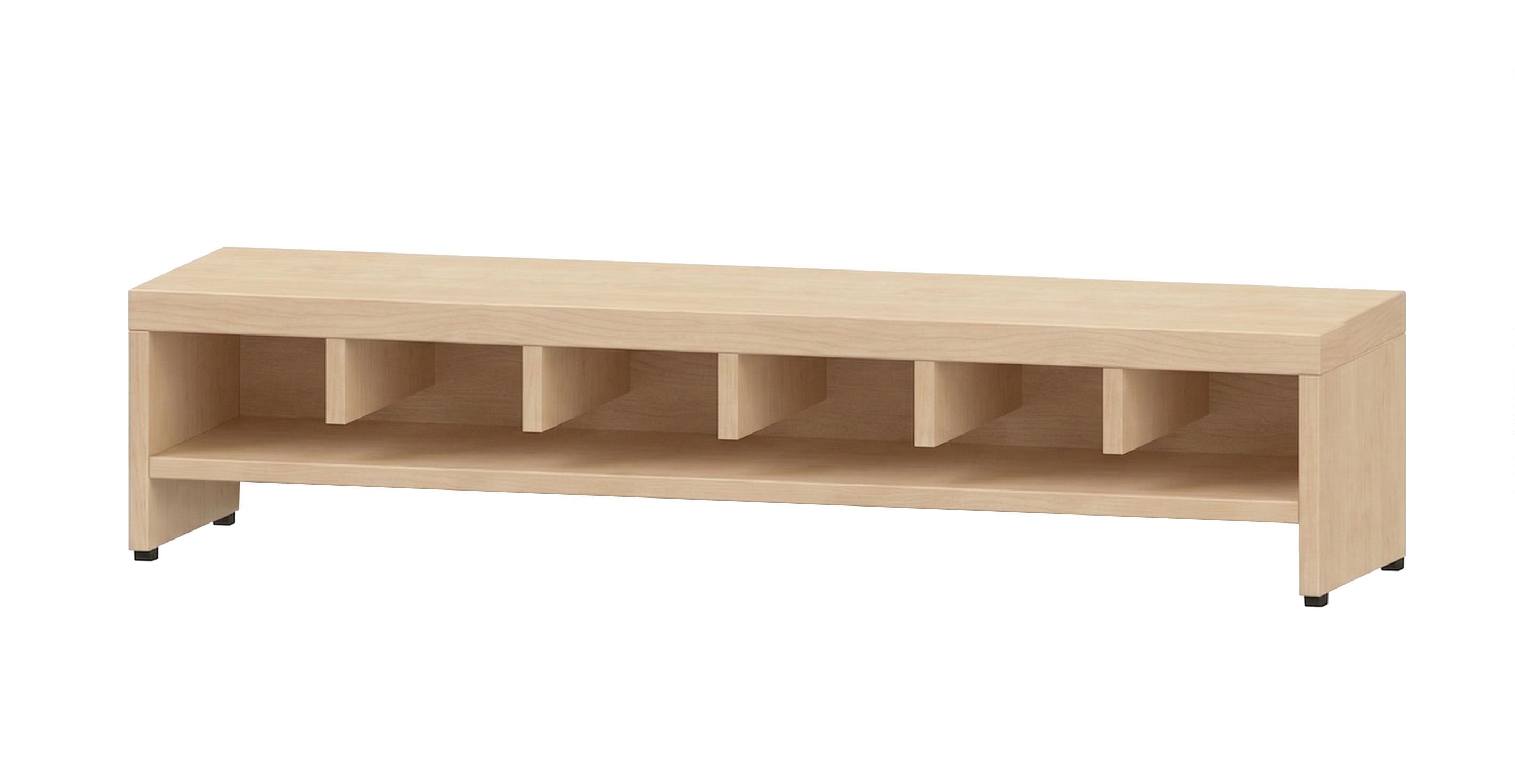 Garderobenbank | 6 Fächer - Basic | 122 x 26 x 33 cm