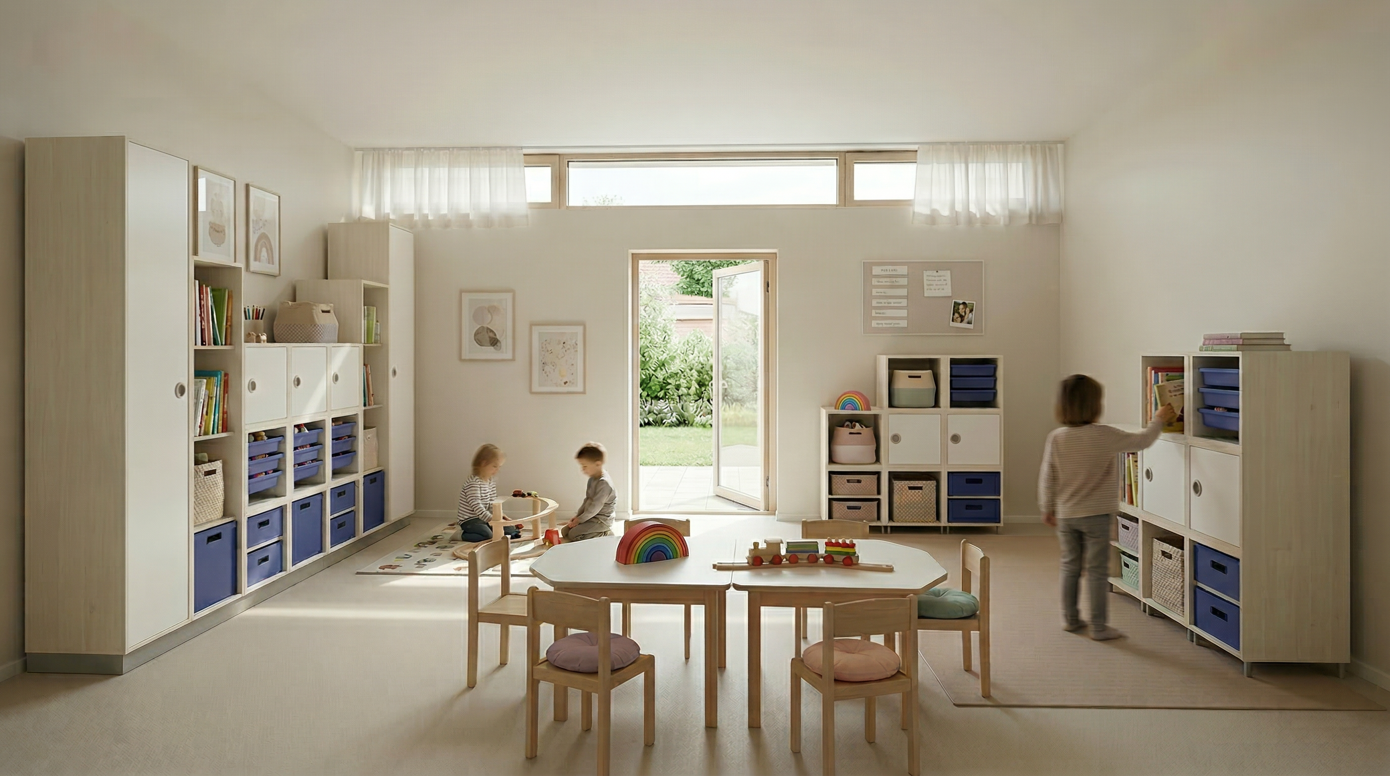 Modulare Möbel für Kindergarten, Kita und Grundschule – flexibel kombinierbare Einrichtung für wachsende Gruppen, veränderbare Räume und strukturierte pädagogische Abläufe