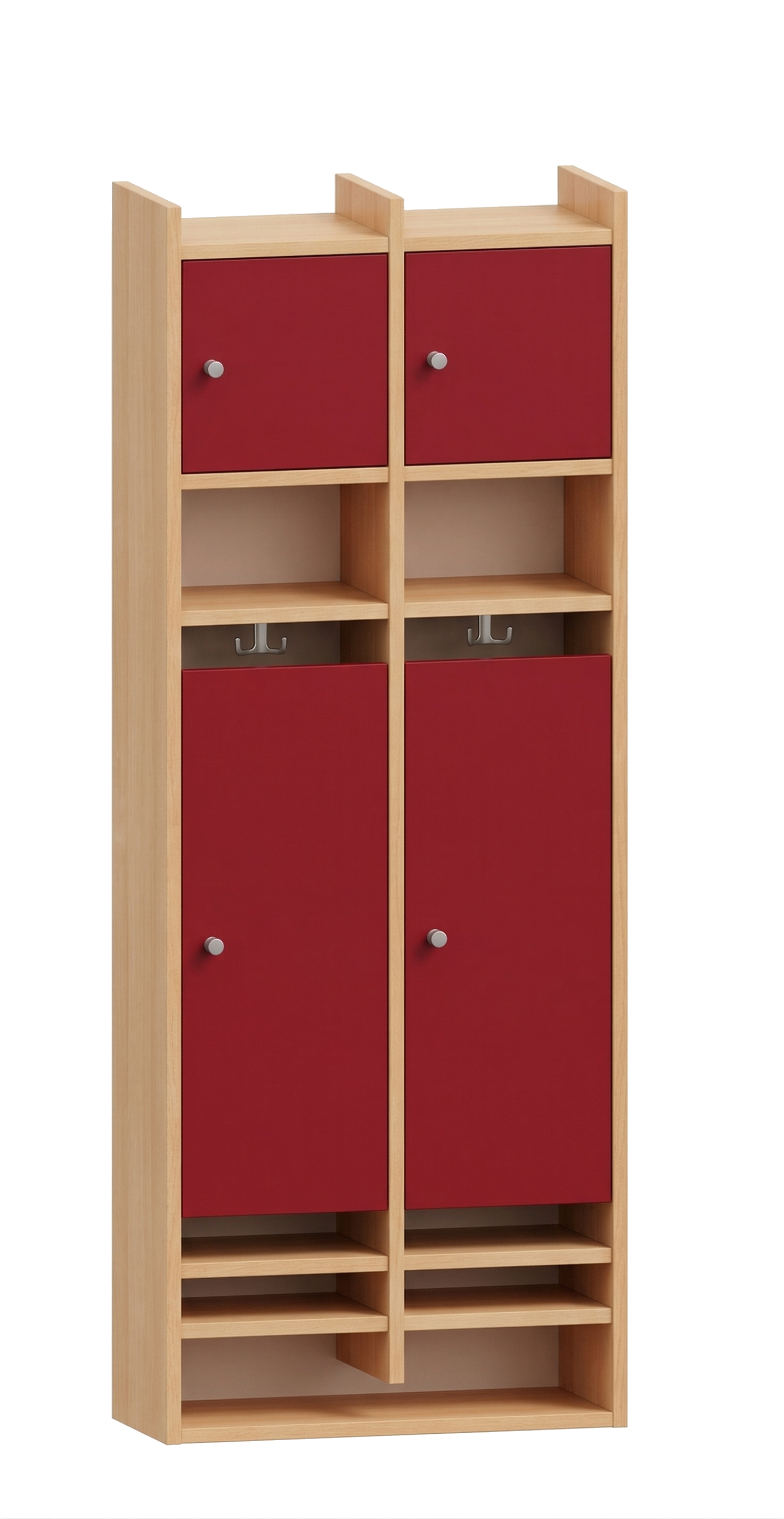 Spindgarderobe | 2 Plätze und Türen rechts | 62 x 161 x 25 cm