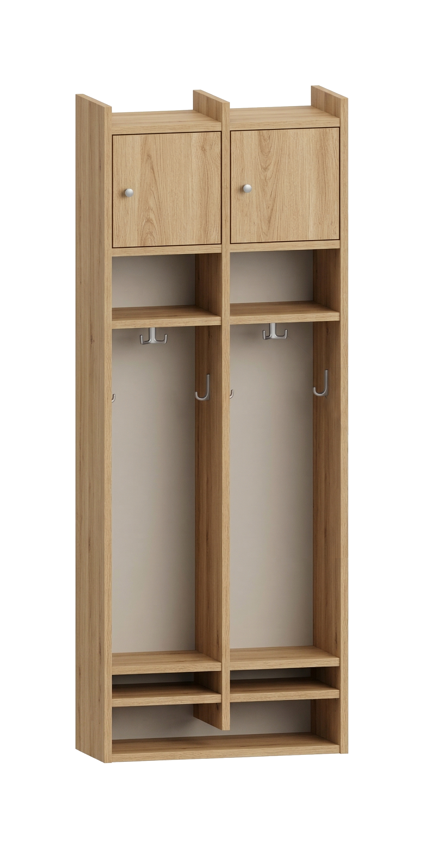 Spindgarderobe | 2 Plätze und Tür rechts - Smart | 62 x 161 x 25 cm