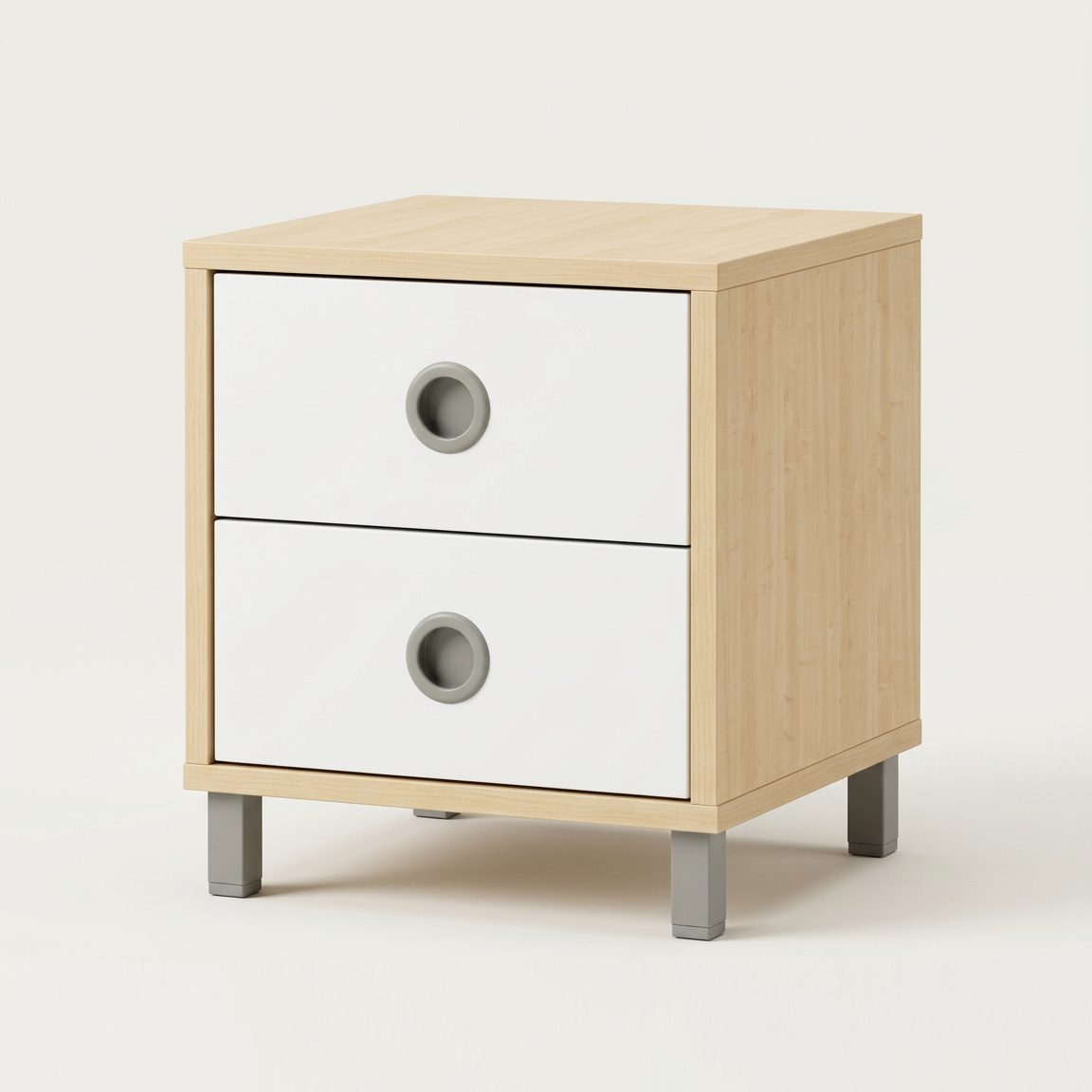 Würfel | mit 2 Schubladen und Füßen - basic | 40 x 46 x 40 cm