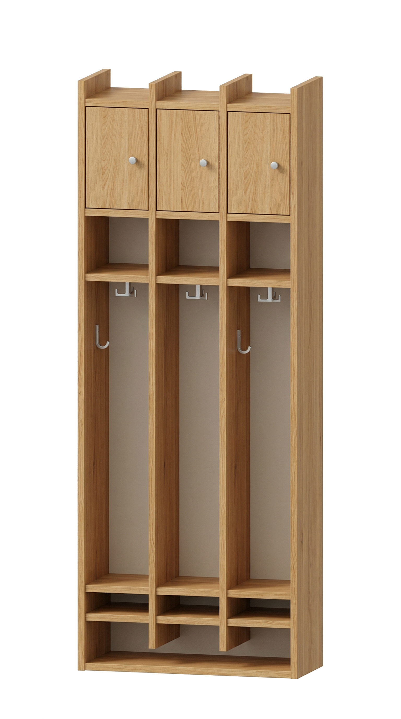 Spindgarderobe | 3 Plätze und Tür links - Smart | 62 x 161 x 25 cm