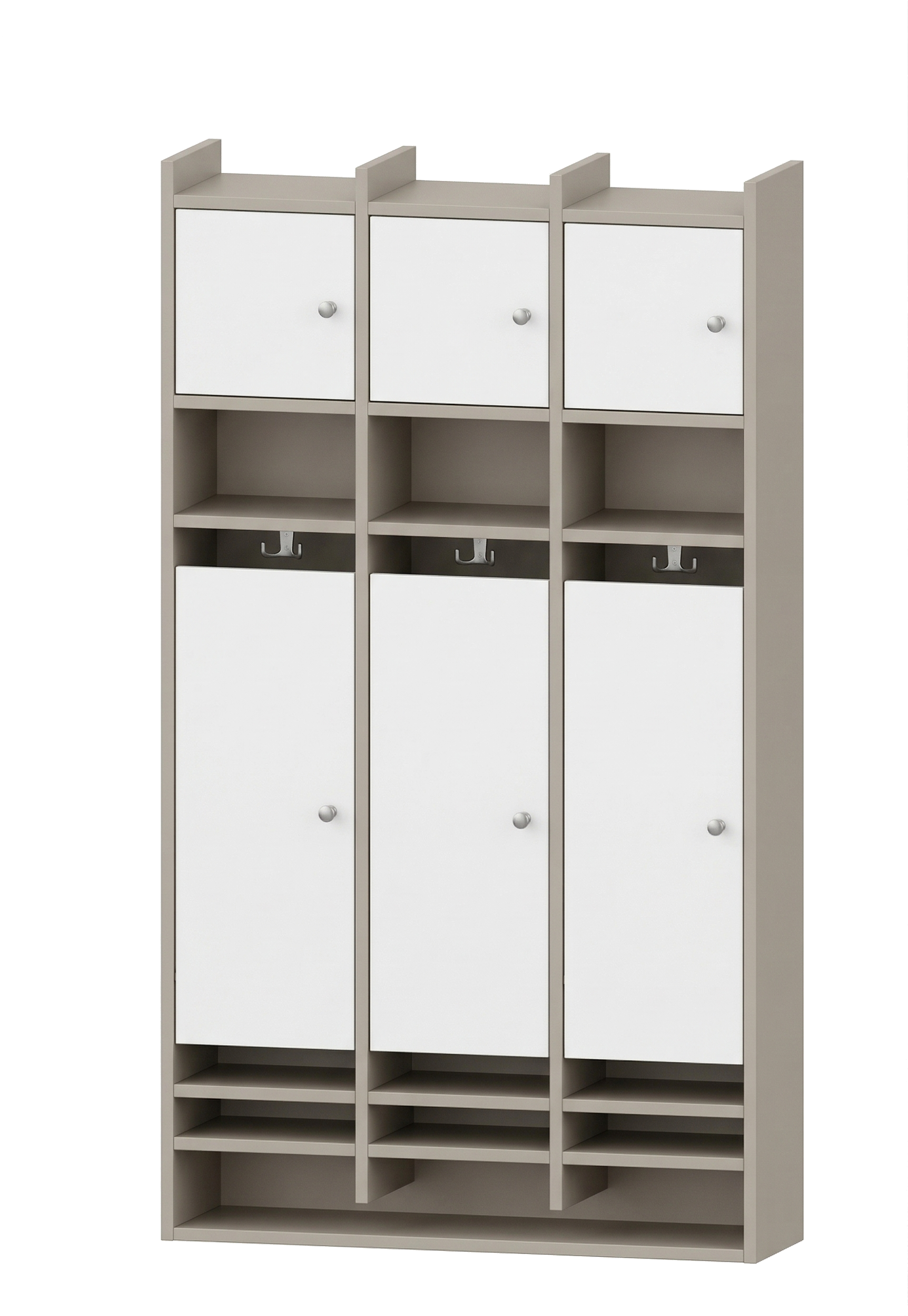 Spindgarderobe | 3 Plätze und Türen links - Smart | 92 x 161 x 25 cm