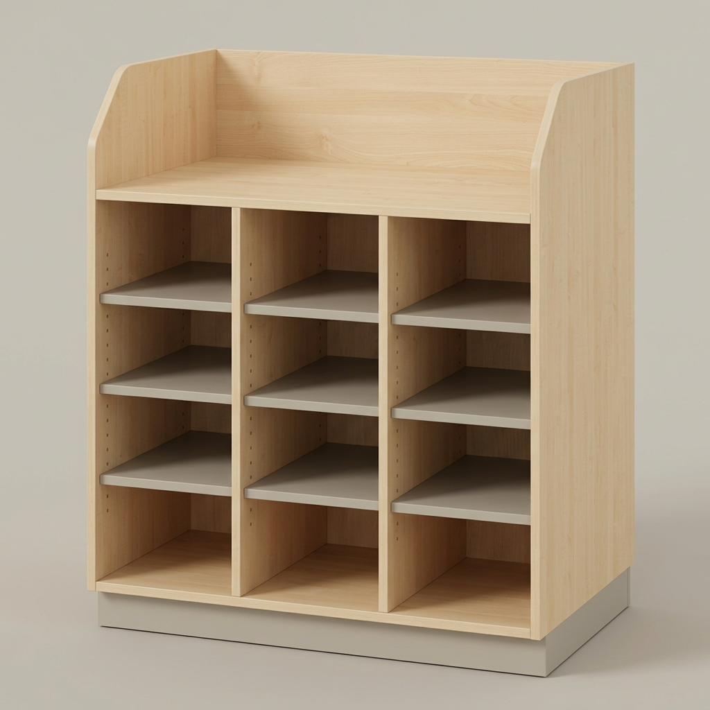 Wickelregal | mit 9 Fachböden | 104 x 109 x 70 cm