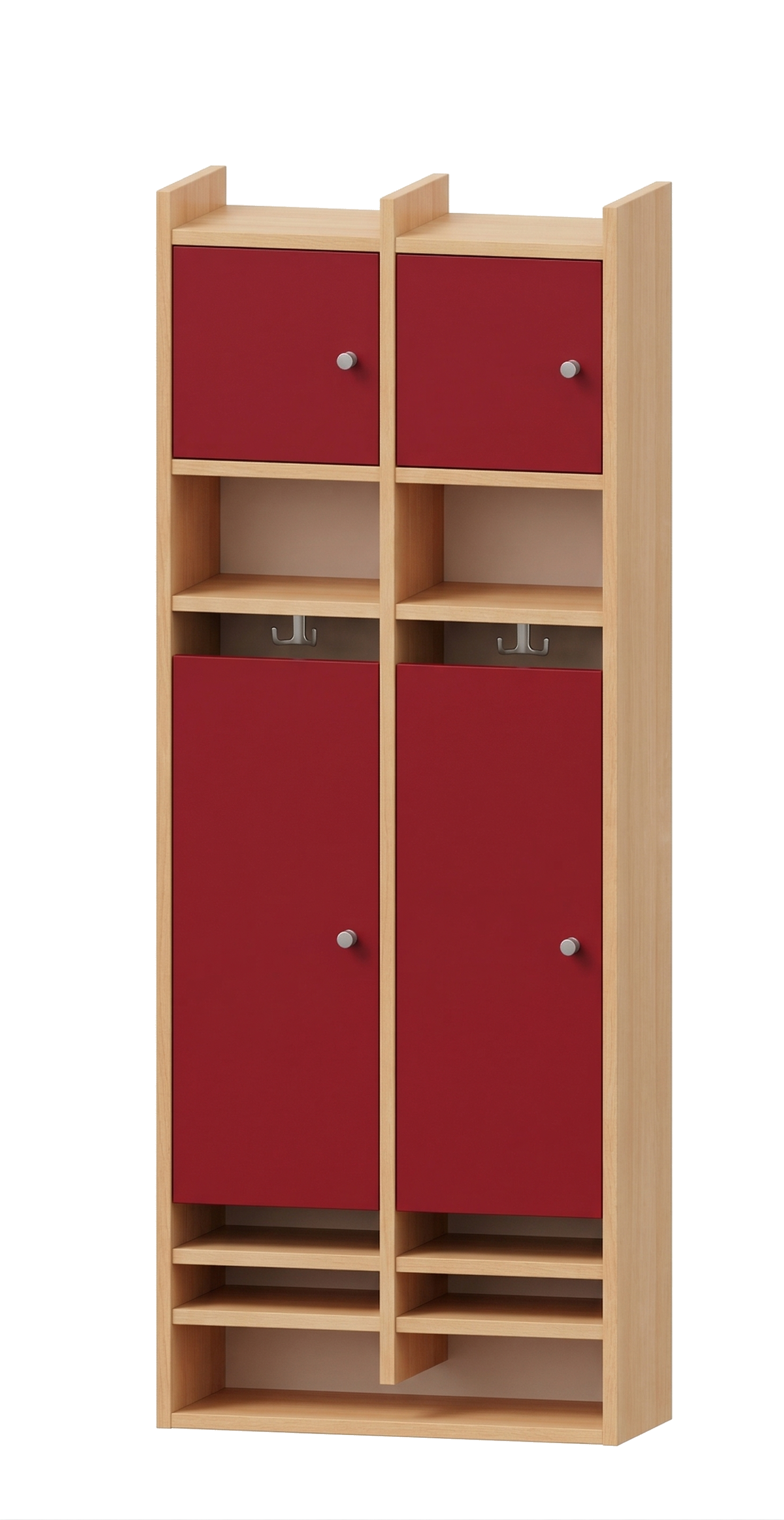 Spindgarderobe | 2 Plätze und Türen links - Smart | 62 x 161 x 25 cm
