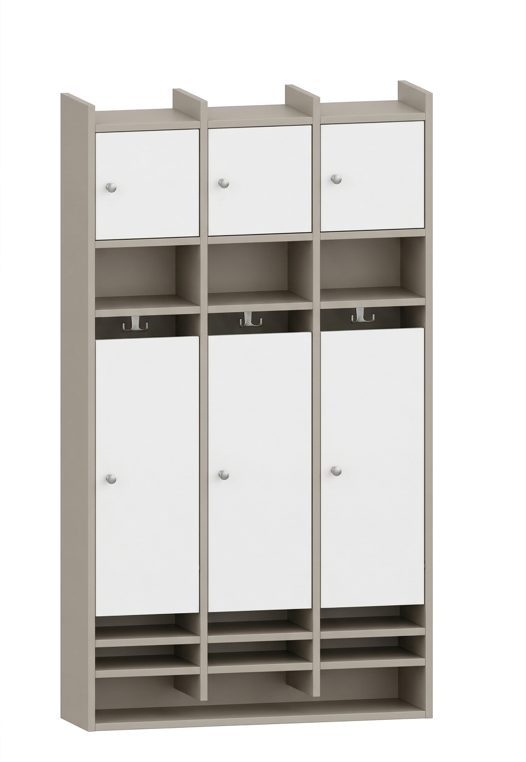 Spindgarderobe | 3 Plätze und Türen rechts - Smart | 92 x 161 x 25 cm