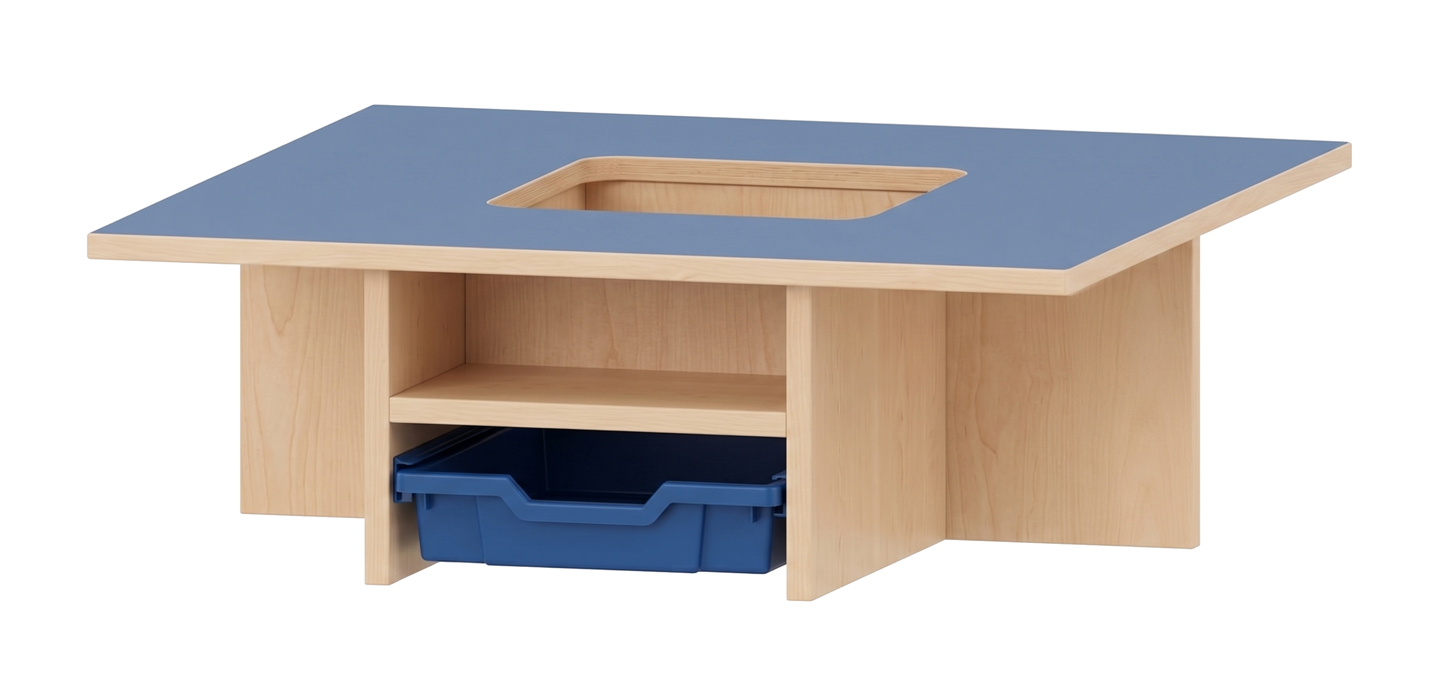 Spieltisch | mit Gratnell und Mulde| 80 x 27 x 80 cm