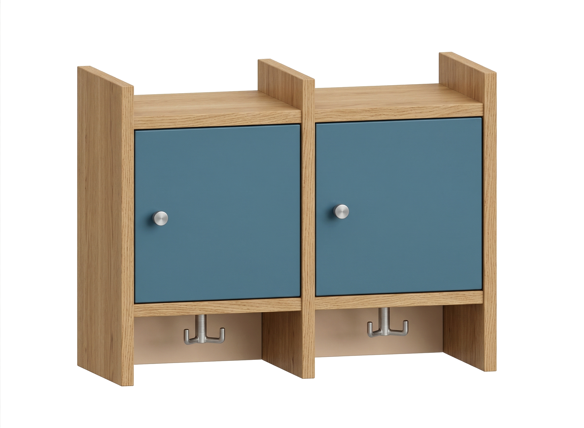 Garderobenablage | 2 Plätze und Tür rechts - Basic | 62 x 48 x 25 cm