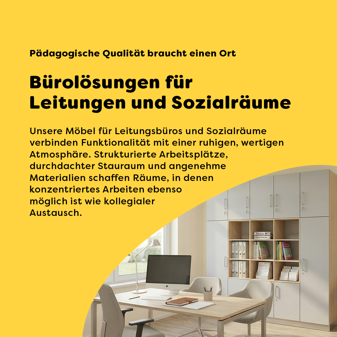 Möbel für Büro- und Sozialräume in Kitas – funktionale Einrichtung für Organisation, Austausch und strukturierte Arbeitsbereiche