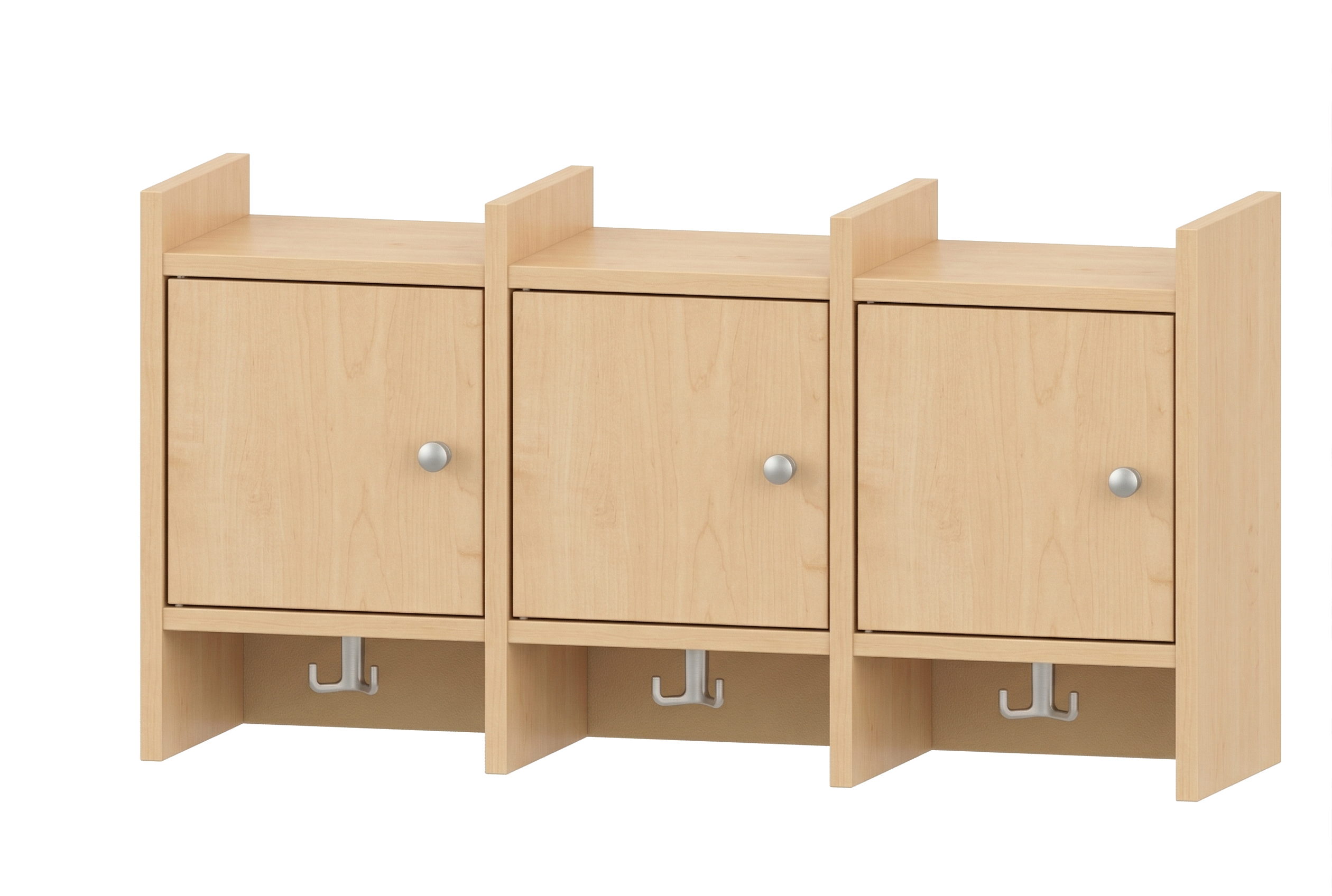 Garderobenablage | 3 Plätze und Tür rechts | basic | 92 x 48 x 25 cm