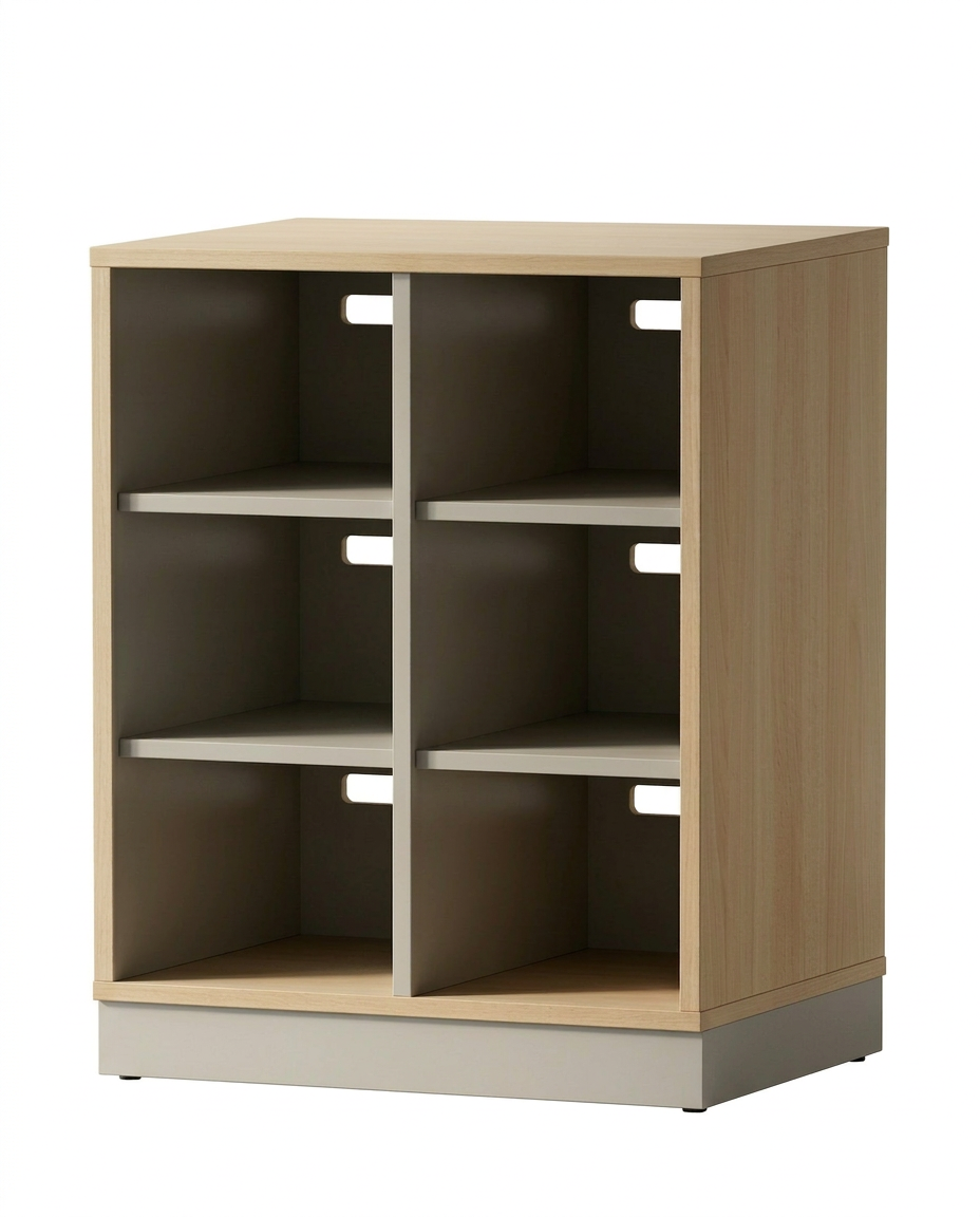 Bettzeugregal | 6 Fächer, zweireihig - Basic | 70 x 84 x 67 cm