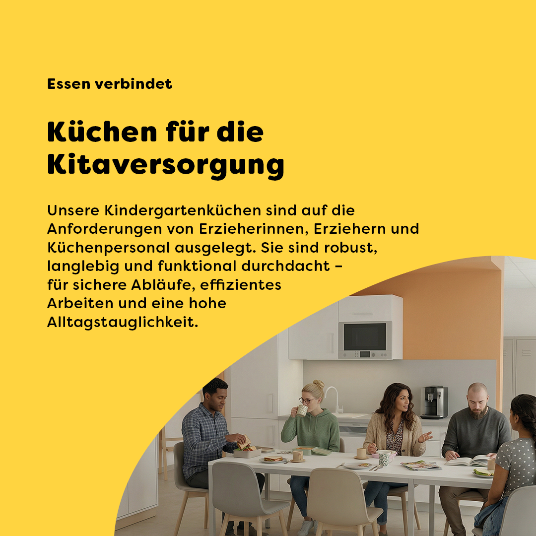 Küchenmöbel für Kindergarten und Kita – funktionale Einrichtung für gemeinsames Essen, Alltagssituationen und soziale Interaktion