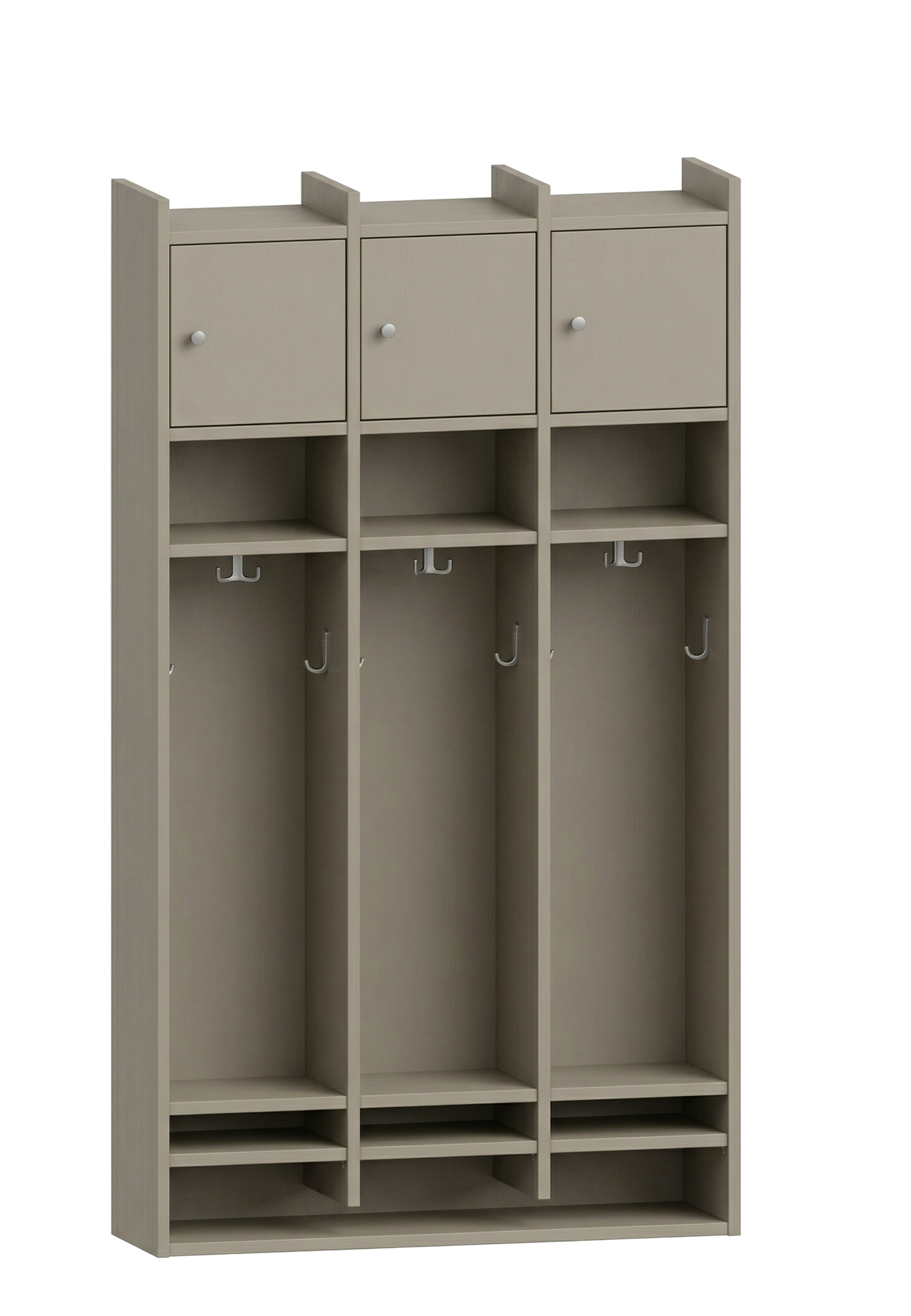 Spindgarderobe | 3 Plätze und Tür rechts - Smart | 92 x 161 x 25 cm