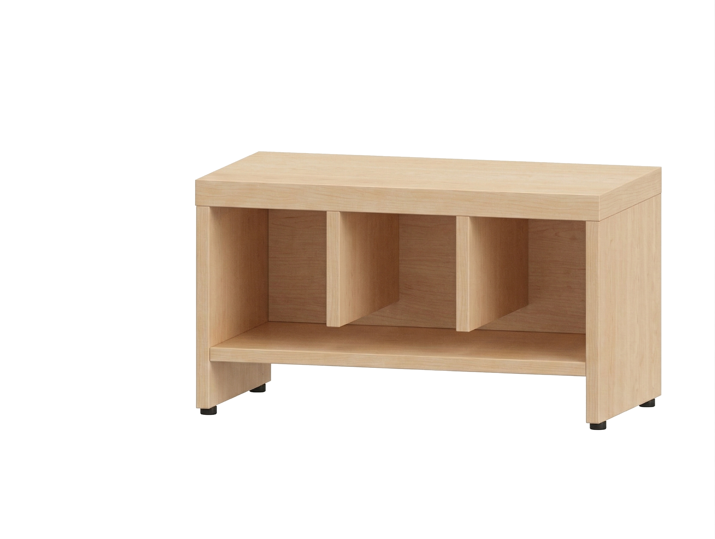 Garderobenbank | 3 Fächer - Basic | 62 x 35 x 33 cm