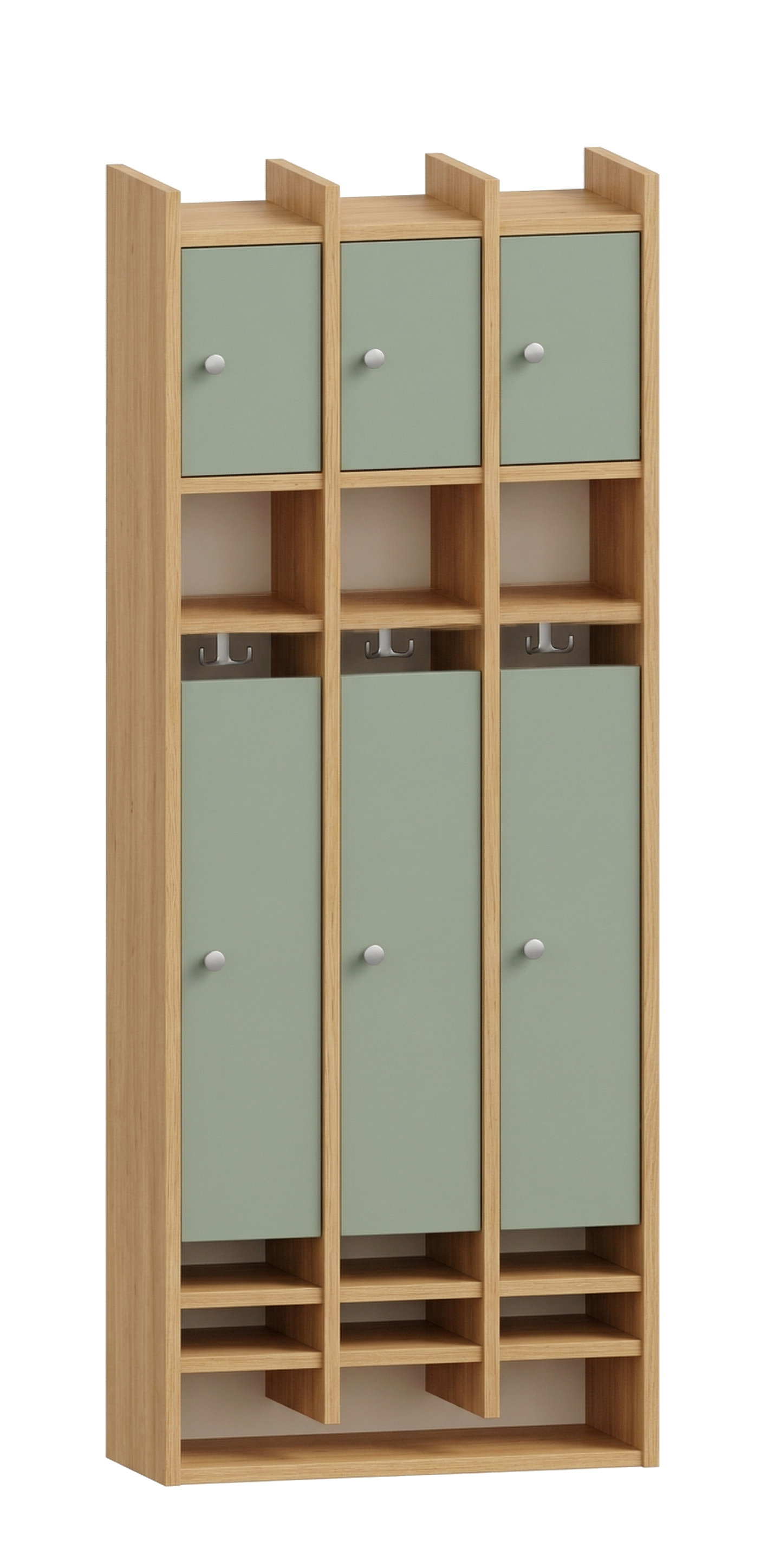 Spindgarderobe | 3 Plätze und Türen rechts - Smart | 62 x 161 x 25 cm