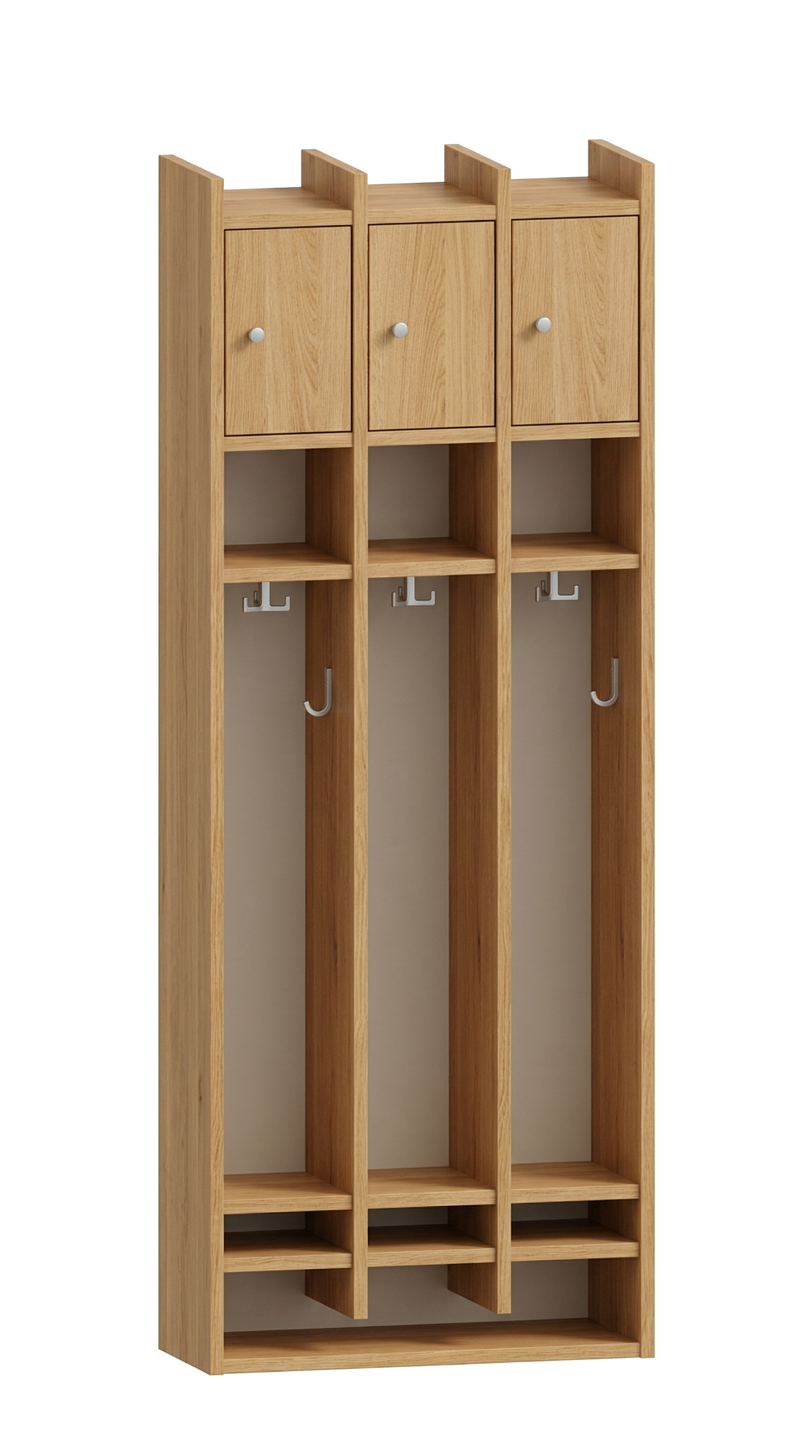 Spindgarderobe | 3 Plätze und Tür rechts  | 62 x 161 x 25 cm