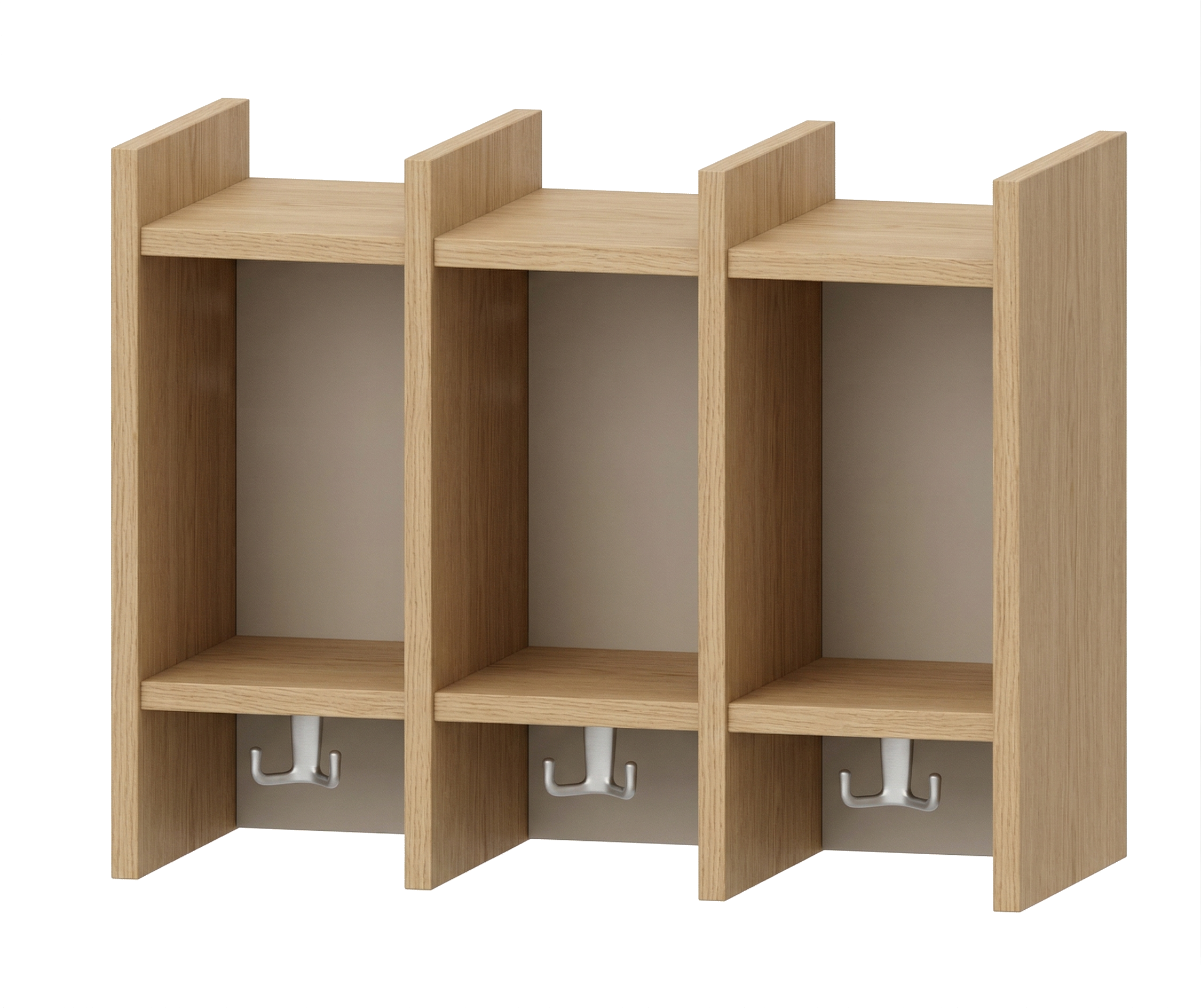 Garderobenablage | 3 Plätze - Basic | 62 x 48 x 25 cm
