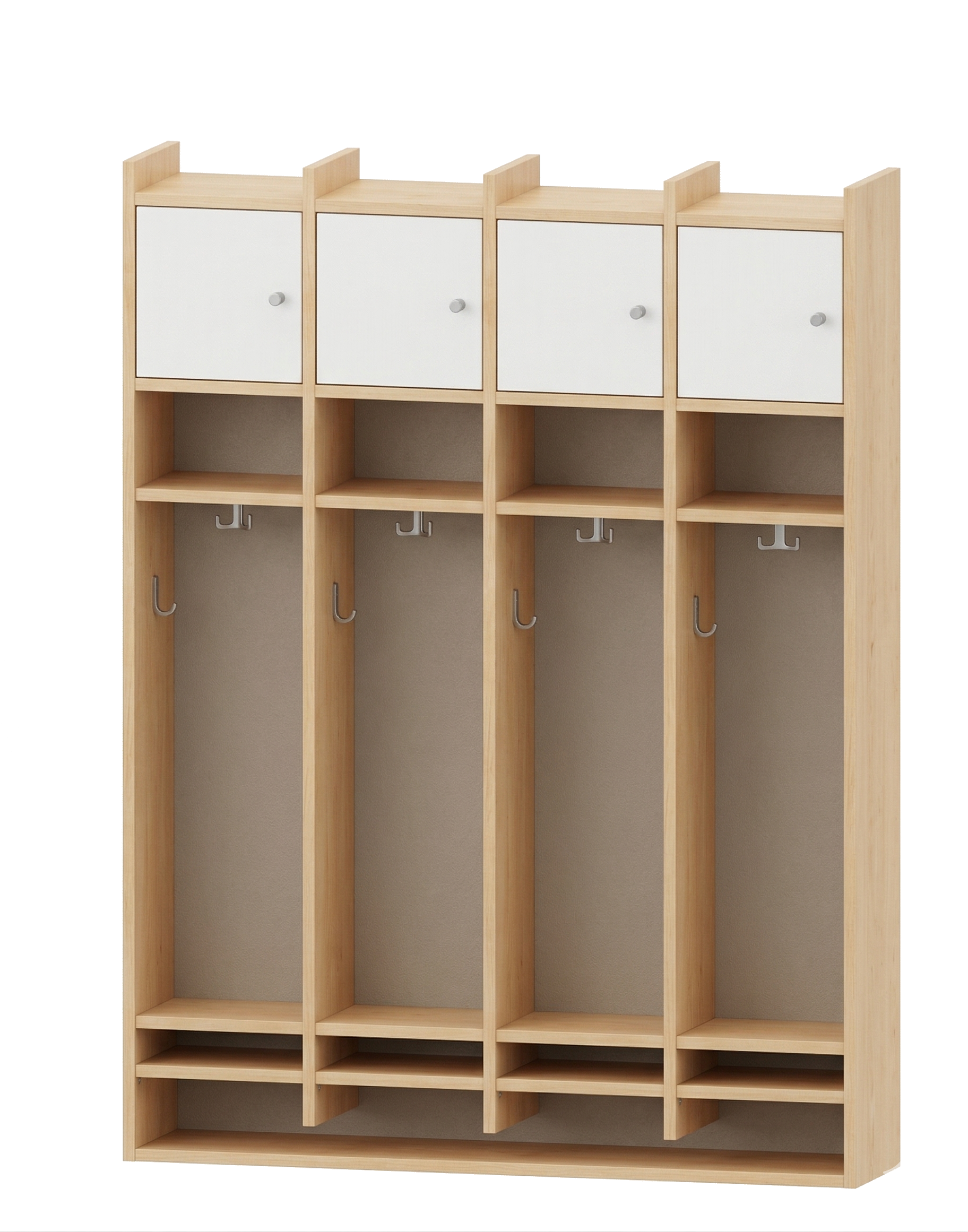 Spindgarderobe | 4 Plätze und Tür links - Smart | 122 x 161 x 25 cm