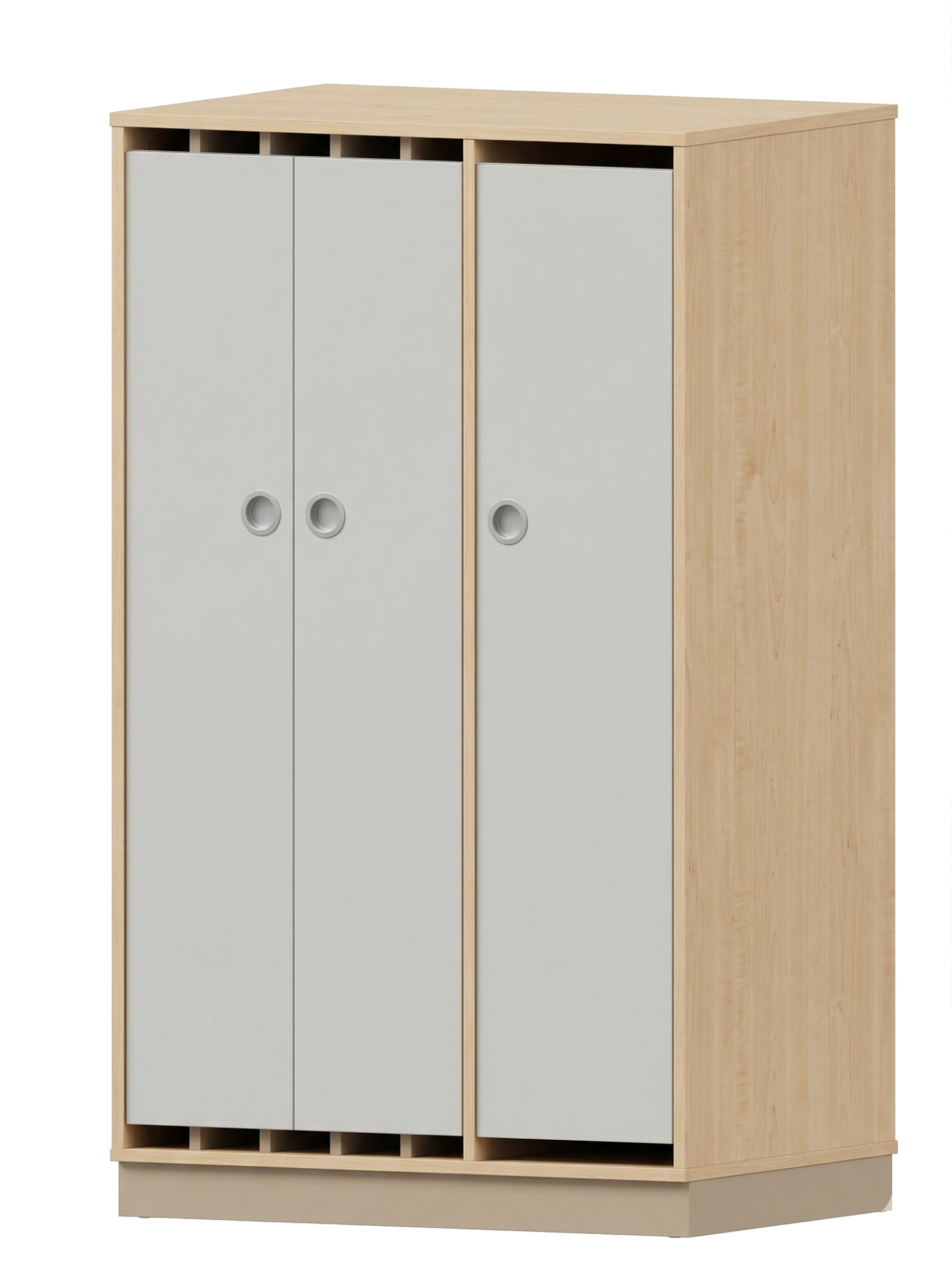 Liegepolster-Bettwäsche-Kombischrank | 5 Fächer für Liegepolster und Bettzeug - Basic | 93 x 159 x 67 cm