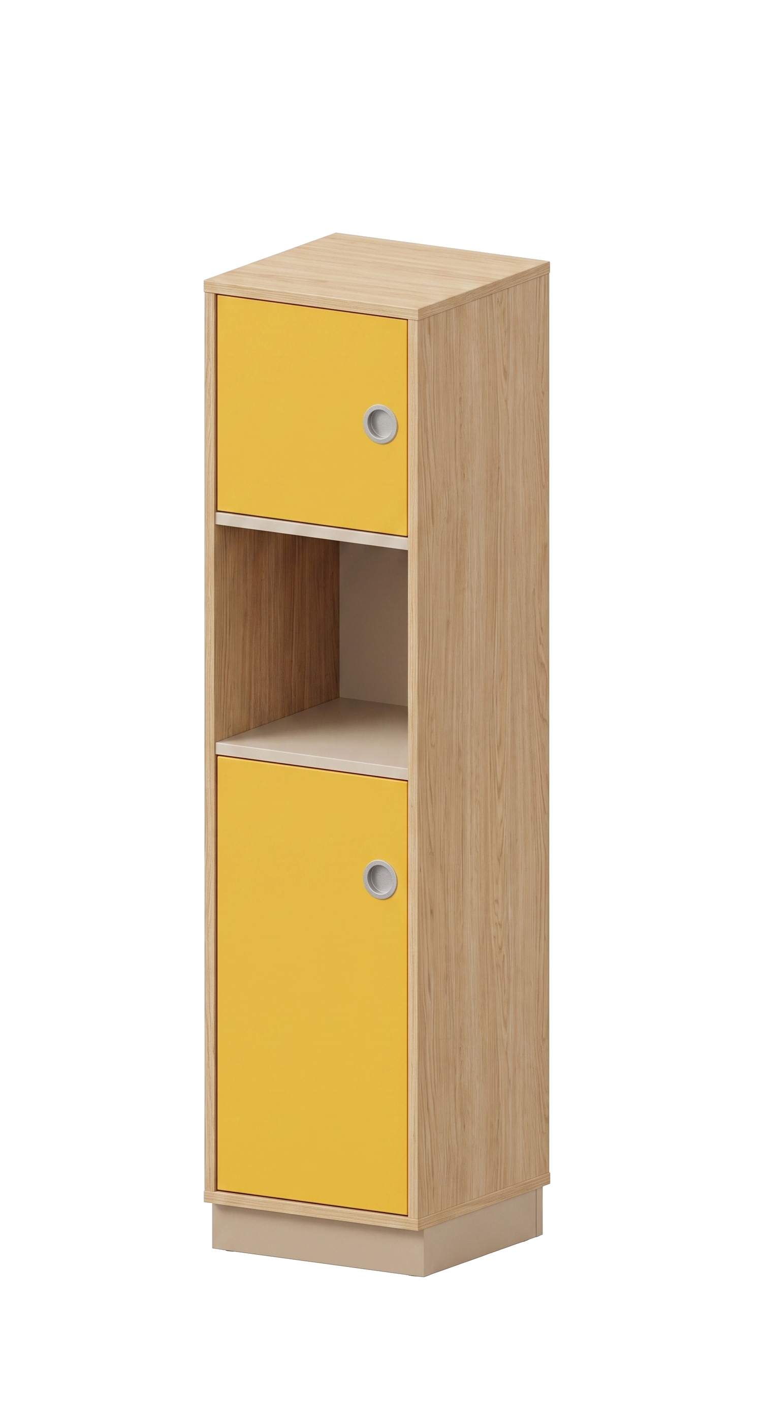 Schrank | mit Türen links und offenem Fach, 4 OH - Smart | 40 x 159 x 40 cm